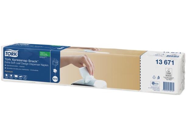 Dispenserserviett TORK N10 2L hvit (500) 